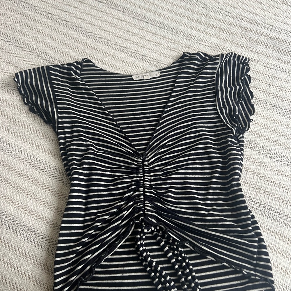 Striped Black and White Top